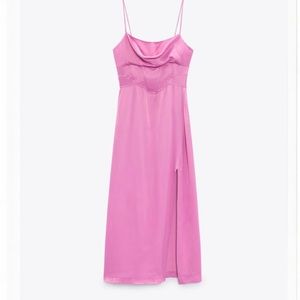 COPY - ZARA pink satin dress